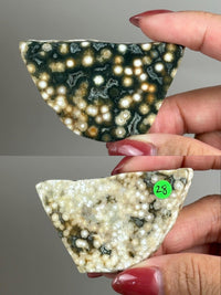 Ocean Jasper Pocket Slice: OJ Orbicular Jasper, Collectible Quality
