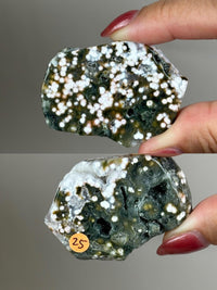 Ocean Jasper Pocket Slice: OJ Orbicular Jasper, Collectible Quality
