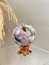 Rare Find Pink Charoite Sphere with Blue Calcite Russian Minerals for Crystal Collector and Home Decor #2