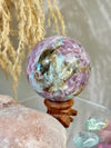 Rare Find Pink Charoite Sphere with Blue Calcite Russian Minerals for Crystal Collector and Home Decor #2