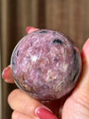 Rare Find Pink Charoite Sphere with Blue Calcite #3