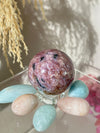 Rare Find Pink Charoite Sphere with Blue Calcite #3