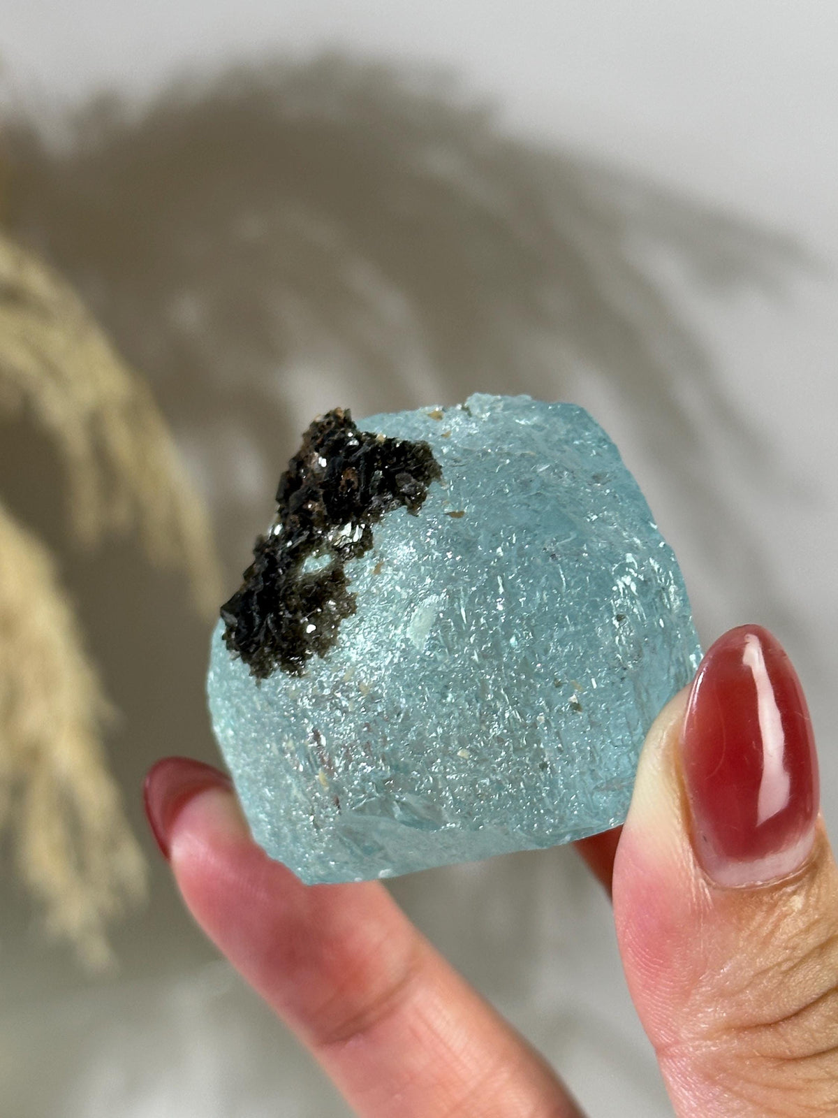 Gemmy Blue Topaz Mineral Specimen with Muscovite, Padre Paraiso, Brazil Crystal | Crystal Collector Home Decor #2