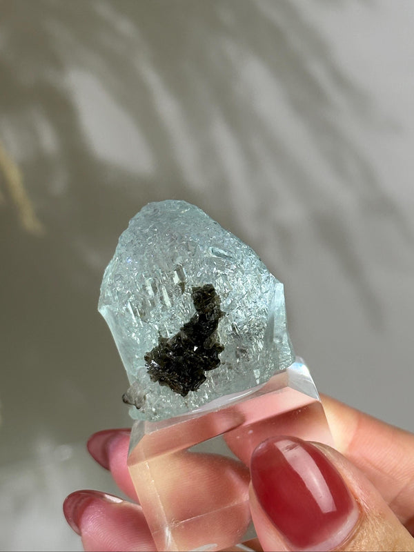 Gorgeous Blue Topaz with Muscovite from Padre Paraíso, Brazil | Raw Mineral Specimen with Natural Etching #3
