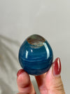 Blue Calcite Palm Stone: Argentina Onyx Aquatine Crystal Tumble, Choose Your Piece