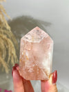 Rose Quartz with Golden Healer Tower | Brazil