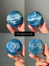 Blue Calcite Sphere: Argentinian Onyx Aquatine Crystal | Choose Your Piece