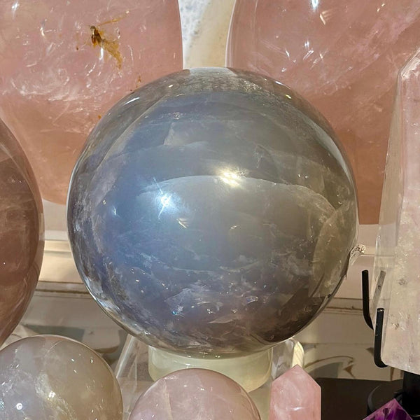 Large Blue Rose Quartz 4.75" Sphere