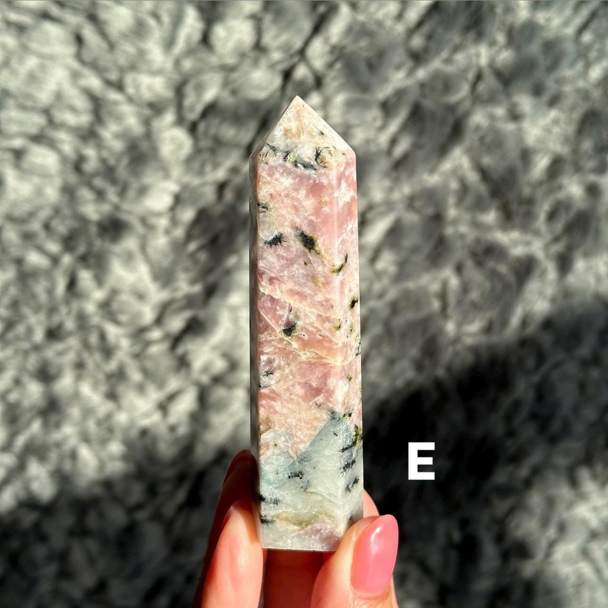 Pink Charoite with Blue Calcite tower for Crystal Collector Rare Find - CHOOSE YOUR PIECE