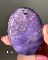 Large Charoite Palmstone Pocket Stone 3" - CHOOSE YOUR PIECE