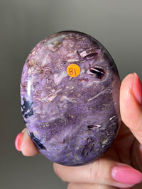 Large Charoite Palmstone Pocket Stone 3" - CHOOSE YOUR PIECE