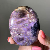 Large Charoite Palmstone Pocket Stone 3" - CHOOSE YOUR PIECE