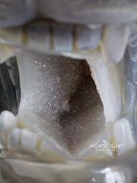 LEO - Druzy Agate Geode LION Head Carving - InterstellarHawaii