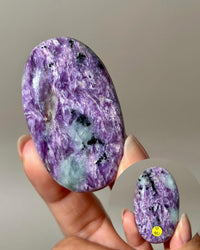 High Quality Charoite Palmstone from Russia, Purple Charoite Palm, Rare Collectible Pocket Stone for Gifting