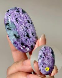 High Quality Charoite Palmstone from Russia, Purple Charoite Palm, Rare Collectible Pocket Stone for Gifting