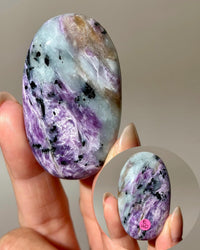 High Quality Charoite Palmstone from Russia, Purple Charoite Palm, Rare Collectible Pocket Stone for Gifting