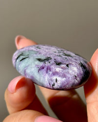 High Quality Charoite Palmstone from Russia, Purple Charoite Palm, Rare Collectible Pocket Stone for Gifting