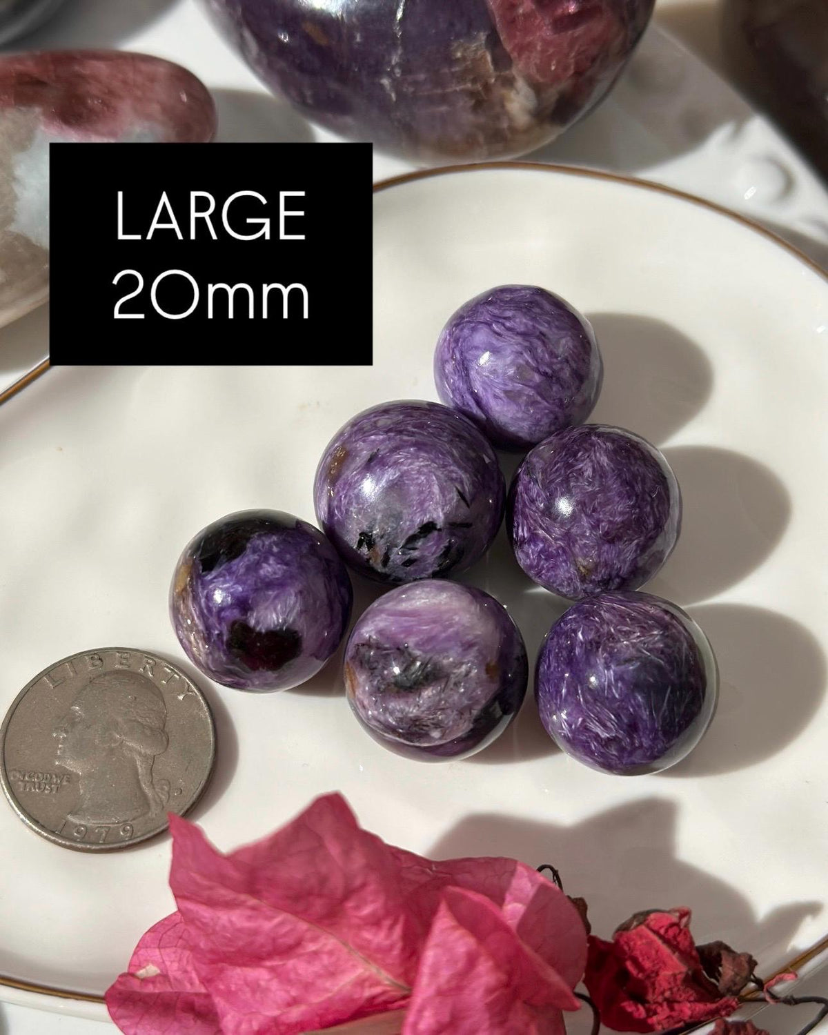 Purple Charoite Mini Sphere, Russian Gemstone, Pocket Stone
