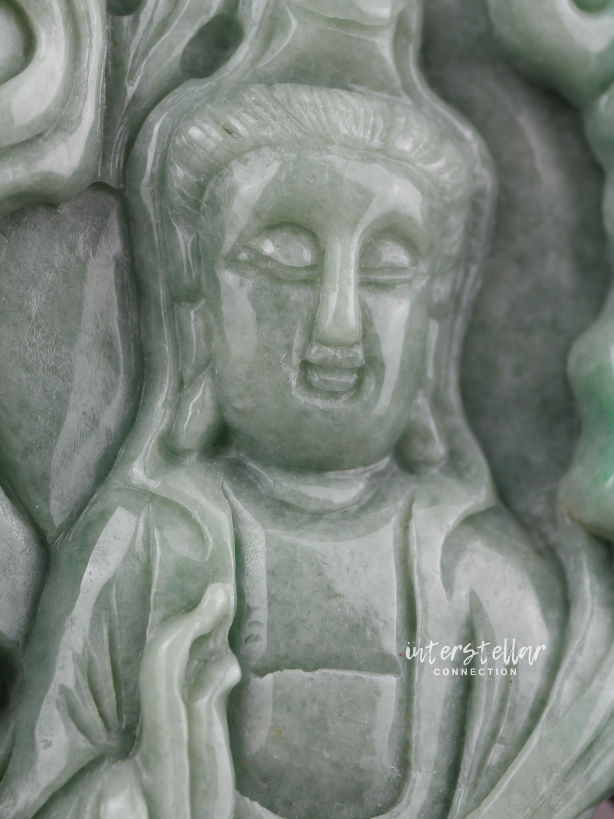 Burmese Jade Quan Yin Carving 100% Natural #J41