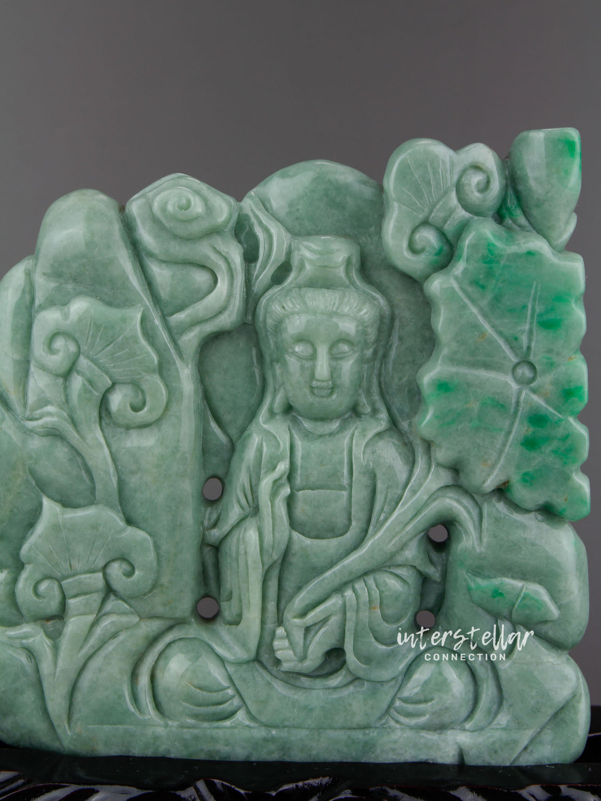 Burmese Jade Quan Yin Carving 100% Natural #J41