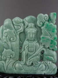 Burmese Jade Quan Yin Carving 100% Natural #J41