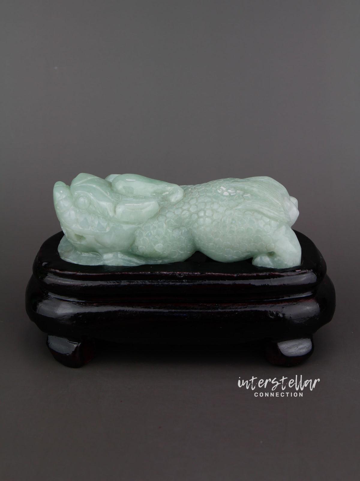 Burmese Jade Chinese Guardian Lion Carving 100% Natural #J22