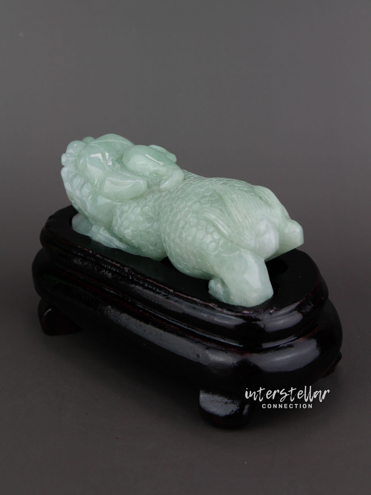 Burmese Jade Chinese Guardian Lion Carving 100% Natural #J22