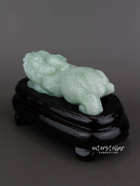Burmese Jade Chinese Guardian Lion Carving 100% Natural #J22