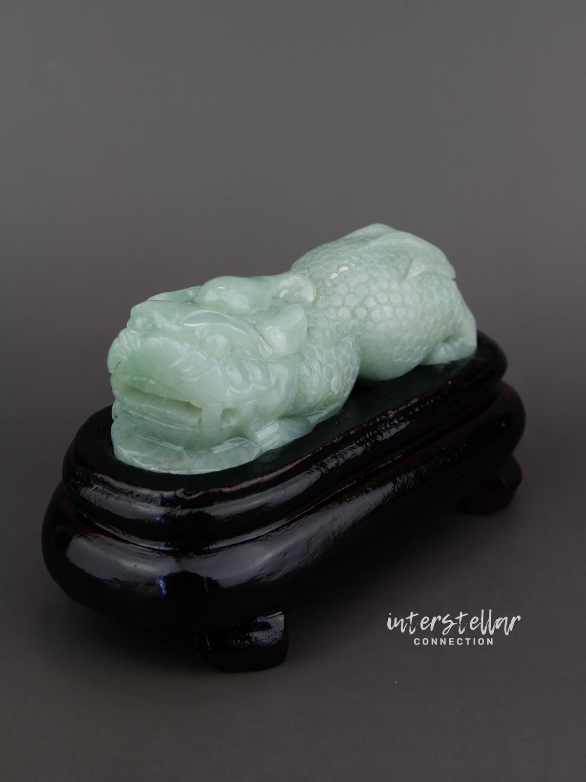 Burmese Jade Chinese Guardian Lion Carving 100% Natural #J22