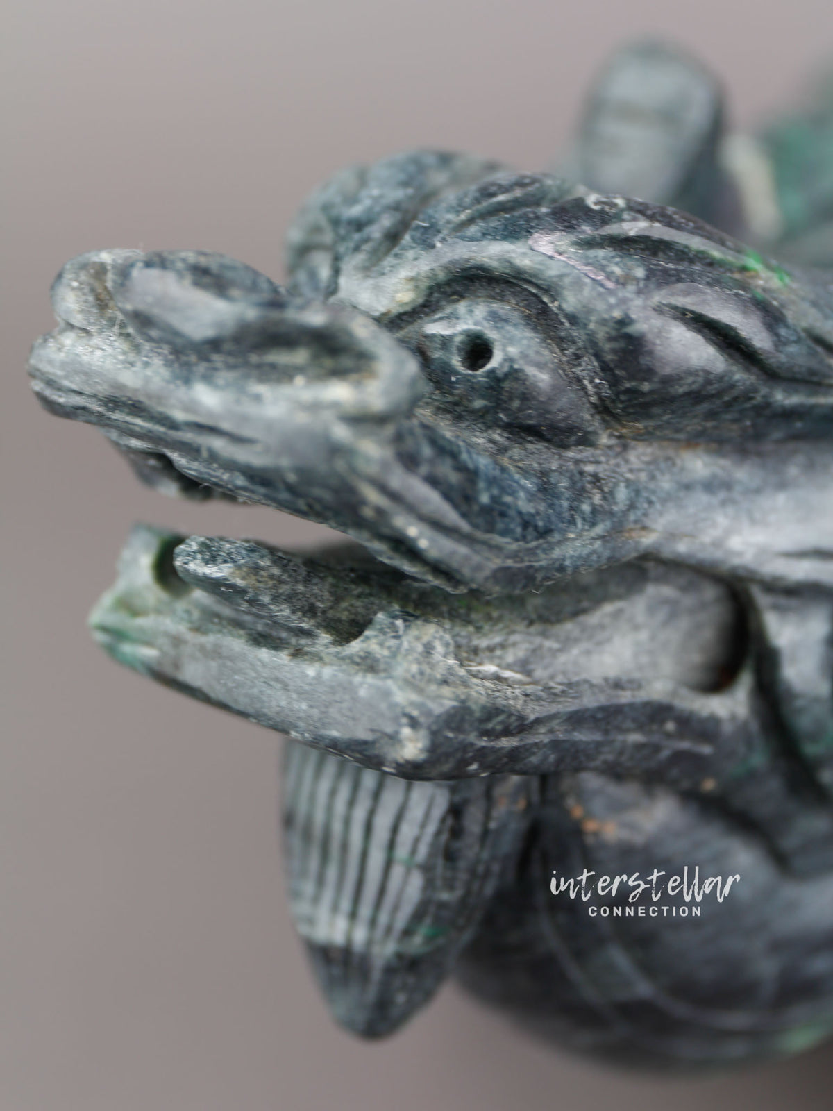 Burmese Jade Dragon Turtle Carving 100% Natural #J40