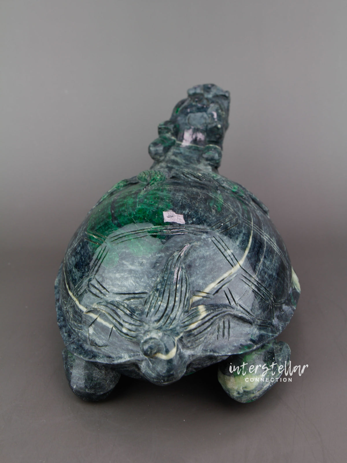 Burmese Jade Dragon Turtle Carving 100% Natural #J40