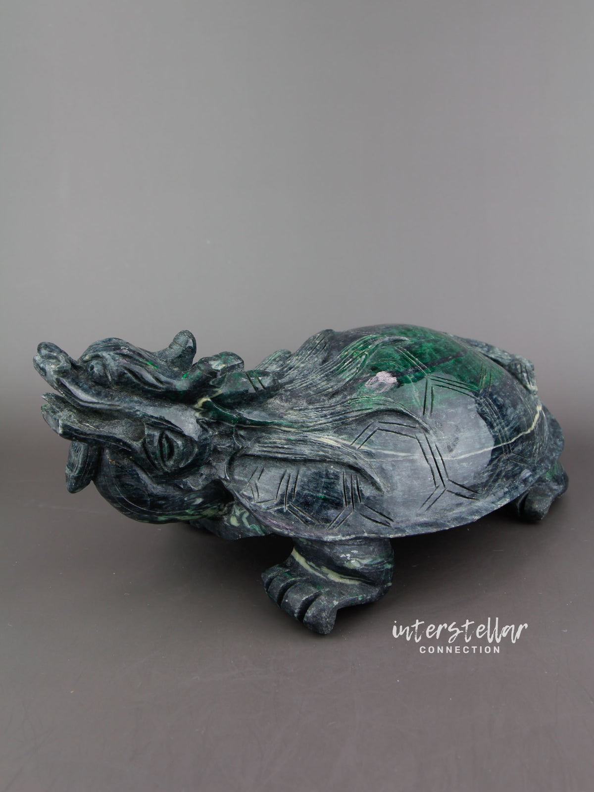 Burmese Jade Dragon Turtle Carving 100% Natural #J40