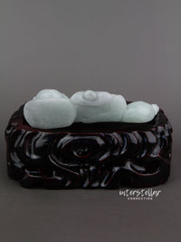 Burmese Jade Happy Buddha Carving 100% Natural #J21
