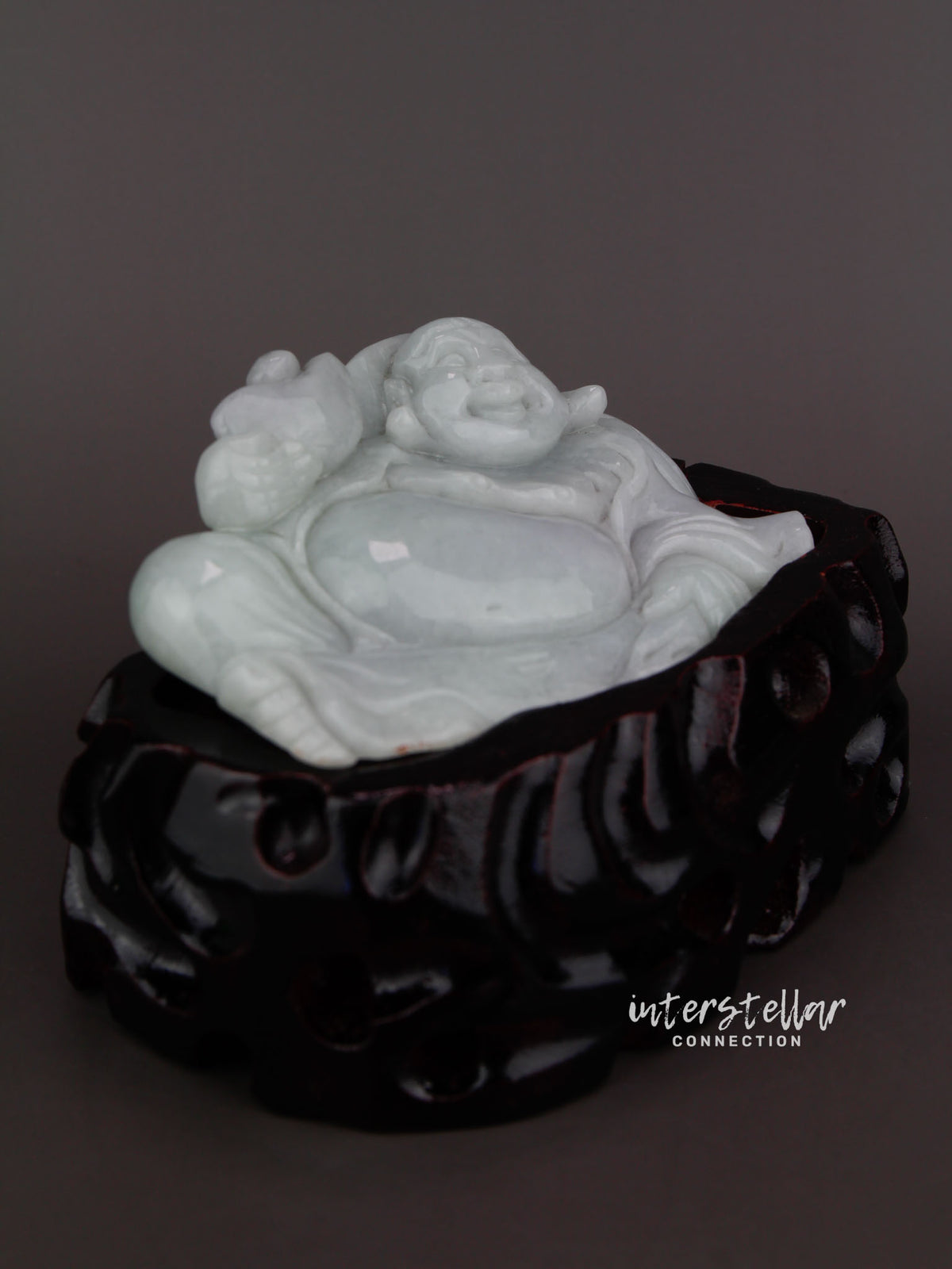 Burmese Jade Happy Buddha Carving 100% Natural #J21