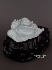 Burmese Jade Happy Buddha Carving 100% Natural #J21