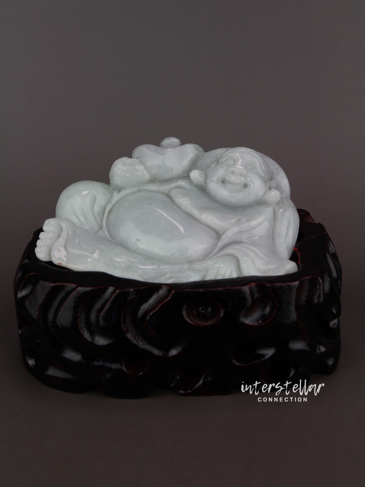 Burmese Jade Happy Buddha Carving 100% Natural #J21