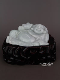 Burmese Jade Happy Buddha Carving 100% Natural #J21