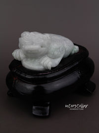 Burmese Jade 3 Legged Lucky Toad Carving 100% Natural #J23