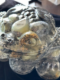 Massive Hand-carved Burmese Multi-colored Jade 3 Legged Toad #J42