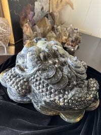 Massive Hand-carved Burmese Multi-colored Jade 3 Legged Toad #J42