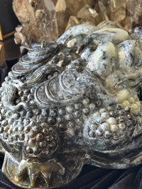Massive Hand-carved Burmese Multi-colored Jade 3 Legged Toad #J42