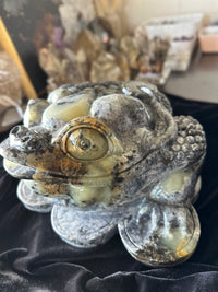 Massive Hand-carved Burmese Multi-colored Jade 3 Legged Toad #J42