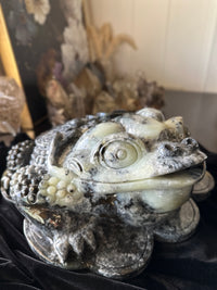 Massive Hand-carved Burmese Multi-colored Jade 3 Legged Toad #J42