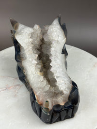 Large Agate Geode 8" Dragon Skull - LANCELOT #D7