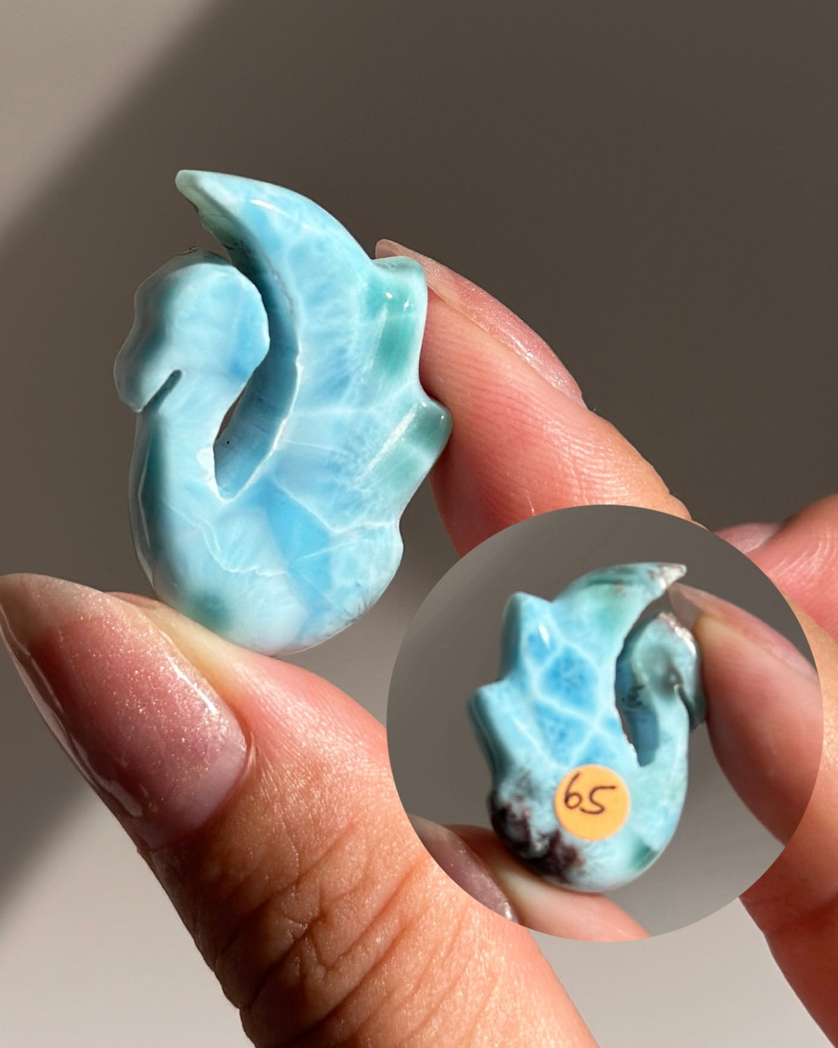 Larimar Carving