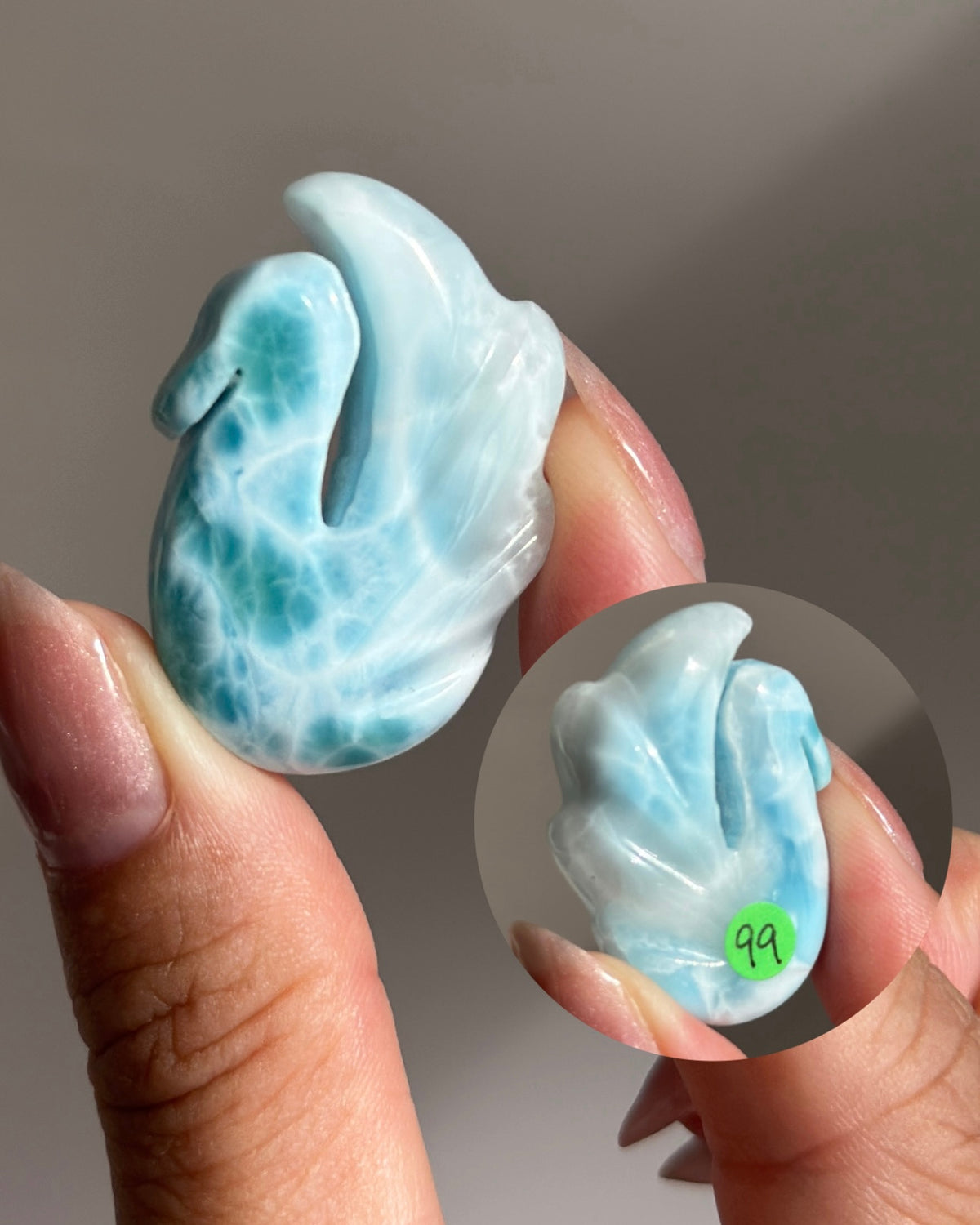 Larimar Carving