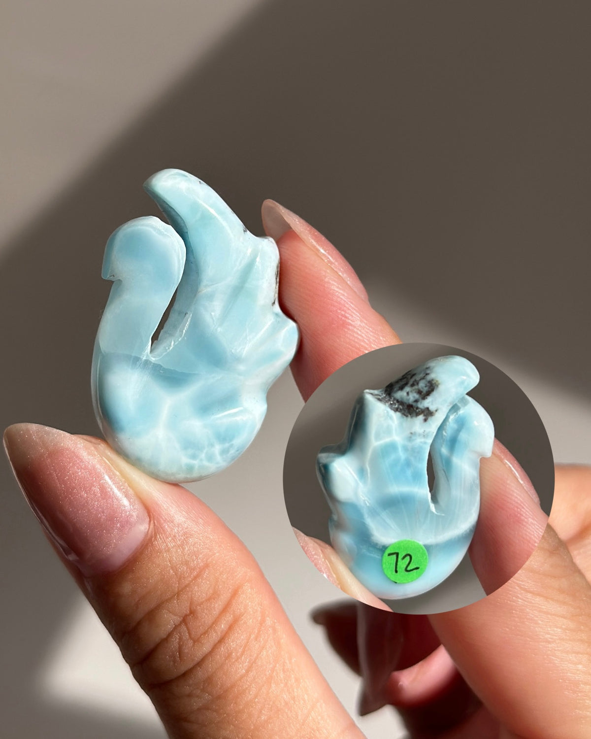 Larimar Carving