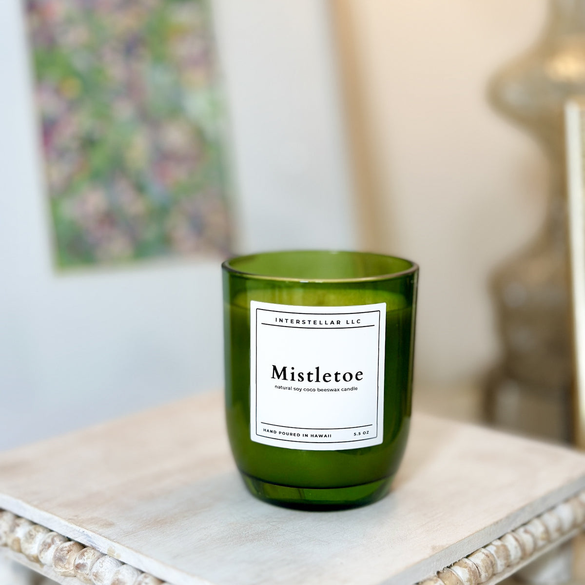Mistletoe Candle | Green Vessel