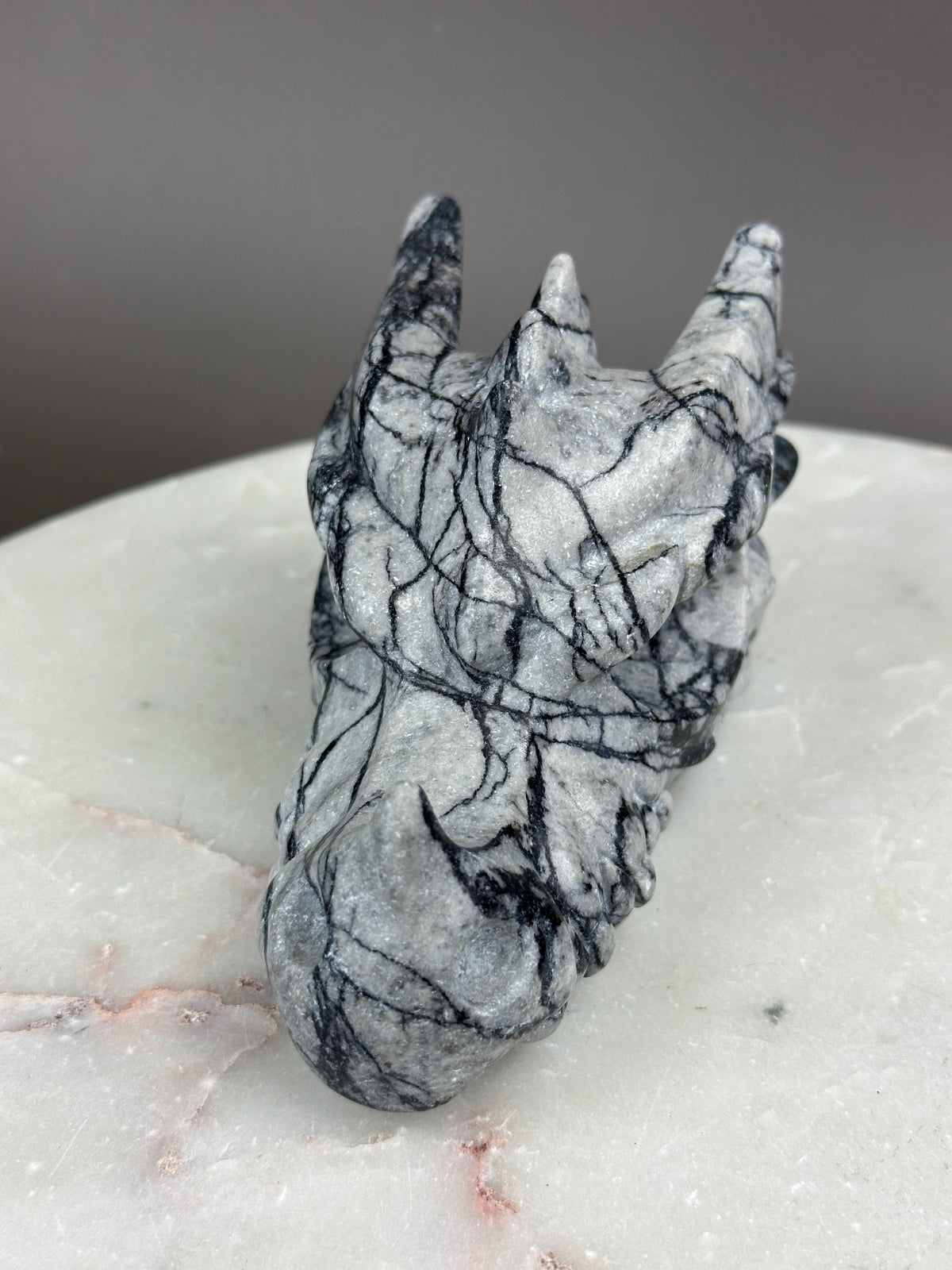 Picasso Jasper 4.75" Dragon Skull Carving #D5