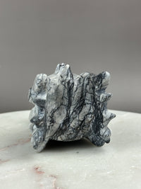 Picasso Jasper 4.75" Dragon Skull Carving #D5